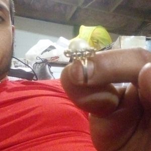 14kt gold antique pearl and diamond engagement rings